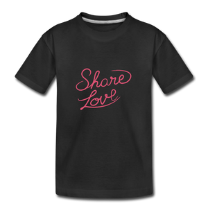 Share Love Kid's T-Shirt - black