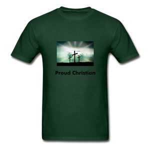 Proud Christian Men's T-Shirt - forest green