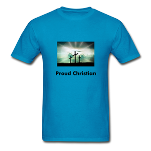 Proud Christian Men's T-Shirt - turquoise