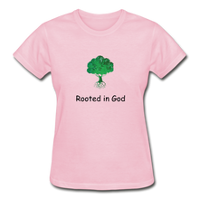 Load image into Gallery viewer, Rooted in God Women&#39;s T-Shirt - light pink