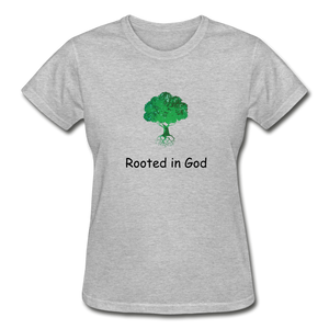 Rooted in God Women's T-Shirt - heather gray