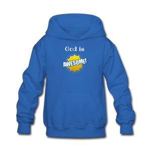 God is Awesome Kid's Hoodie - royal blue