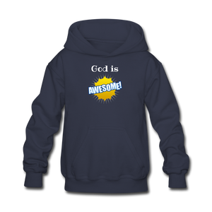God is Awesome Kid's Hoodie - navy