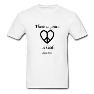 Peace in God Men's T-Shirt - white