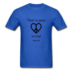 Peace in God Men's T-Shirt - royal blue