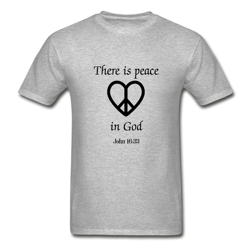 Peace in God Men's T-Shirt - heather gray