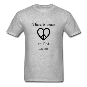 Peace in God Men's T-Shirt - heather gray