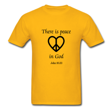 Load image into Gallery viewer, Peace in God Men&#39;s T-Shirt - gold