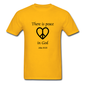 Peace in God Men's T-Shirt - gold