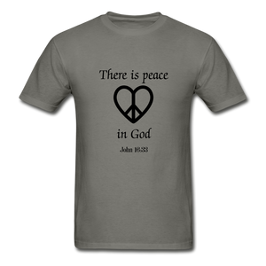 Peace in God Men's T-Shirt - charcoal