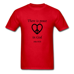 Peace in God Men's T-Shirt - red