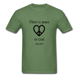 Peace in God Men's T-Shirt - military green