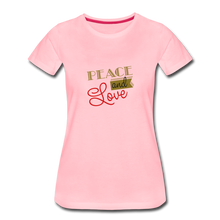 Load image into Gallery viewer, Peace and Love Women&#39;s T-Shirt - pink