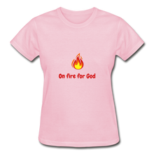 Load image into Gallery viewer, On Fire Women&#39;s T-Shirt - light pink