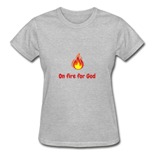 Load image into Gallery viewer, On Fire Women&#39;s T-Shirt - heather gray