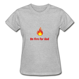 On Fire Women's T-Shirt - heather gray