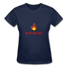Load image into Gallery viewer, On Fire Women&#39;s T-Shirt - navy
