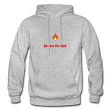 Load image into Gallery viewer, On Fire Men&#39;s Hoodie - heather gray