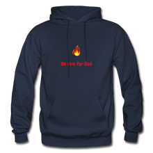 Load image into Gallery viewer, On Fire Men&#39;s Hoodie - navy