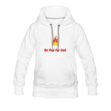 Load image into Gallery viewer, On Fire Women&#39;s Hoodie - white
