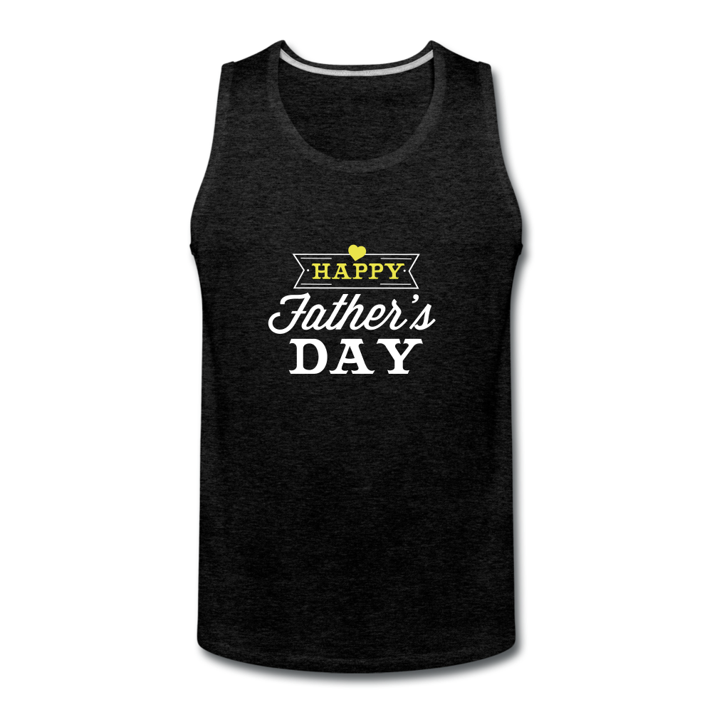 Happy Father's Day 3 Tank - charcoal gray