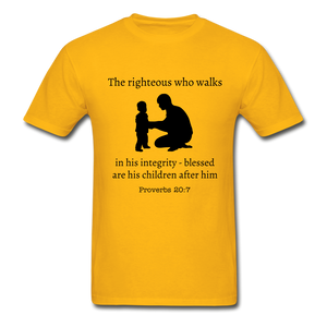 Righteous Man Men's T-Shirt - gold
