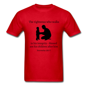 Righteous Man Men's T-Shirt - red