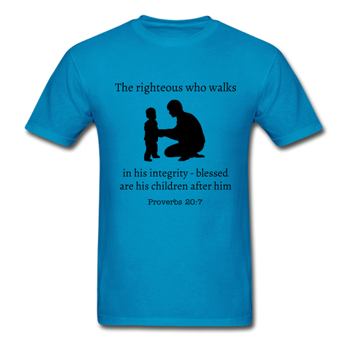 Righteous Man Men's T-Shirt - turquoise