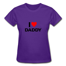 Load image into Gallery viewer, I Love Daddy Women&#39;s T-Shirt - purple