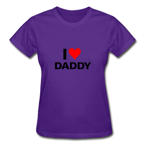 I Love Daddy Women's T-Shirt - purple