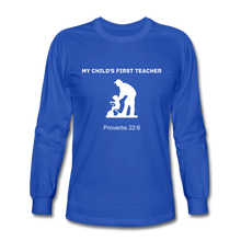 Load image into Gallery viewer, First Teacher Men&#39;s Long Sleeve - royal blue