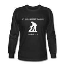 Load image into Gallery viewer, First Teacher Men&#39;s Long Sleeve - black