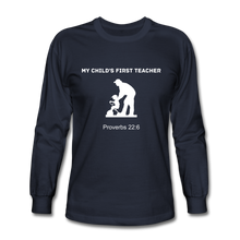 Load image into Gallery viewer, First Teacher Men&#39;s Long Sleeve - navy