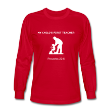 Load image into Gallery viewer, First Teacher Men&#39;s Long Sleeve - red