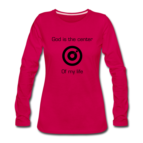 The Center Women's Long Sleeve - dark pink