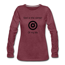 Load image into Gallery viewer, The Center Women&#39;s Long Sleeve - heather burgundy