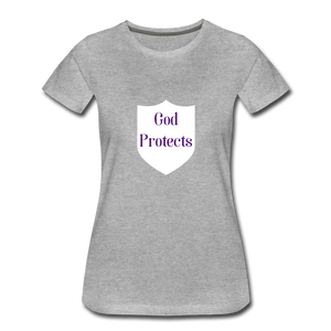 God Protect's Women's T-Shirt - heather gray
