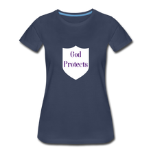 Load image into Gallery viewer, God Protect&#39;s Women&#39;s T-Shirt - navy
