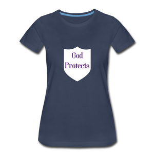 God Protect's Women's T-Shirt - navy