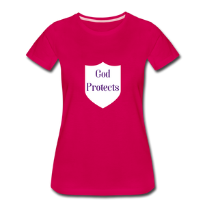 God Protect's Women's T-Shirt - dark pink