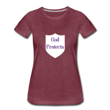 Load image into Gallery viewer, God Protect&#39;s Women&#39;s T-Shirt - heather burgundy