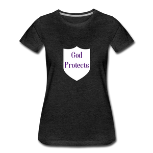 God Protect's Women's T-Shirt - charcoal gray