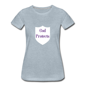 God Protect's Women's T-Shirt - heather ice blue