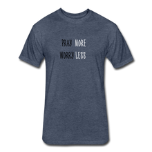 Load image into Gallery viewer, Pray More, Worry Less Men&#39;s T-Shirt - heather navy