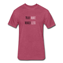 Load image into Gallery viewer, Pray More, Worry Less Men&#39;s T-Shirt - heather burgundy
