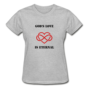 God's Love Women's T-Shirt - heather gray