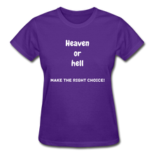 Load image into Gallery viewer, Heaven or Hell Women&#39;s T-Shirt - purple
