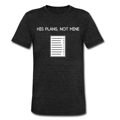 His Plans Men's T-Shirt - heather black