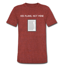 Load image into Gallery viewer, His Plans Men&#39;s T-Shirt - heather cranberry