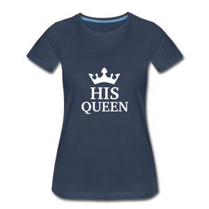 His Queen Two Women's T-Shirt - navy